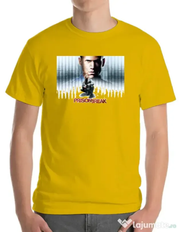 Tricou ADLER barbat Trapped Galben