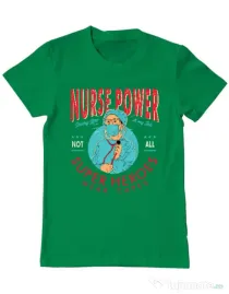 Tricou ADLER barbat Nurse power Verde mediu