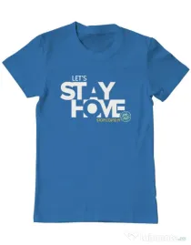 Tricou ADLER barbat Stay home Albastru azuriu
