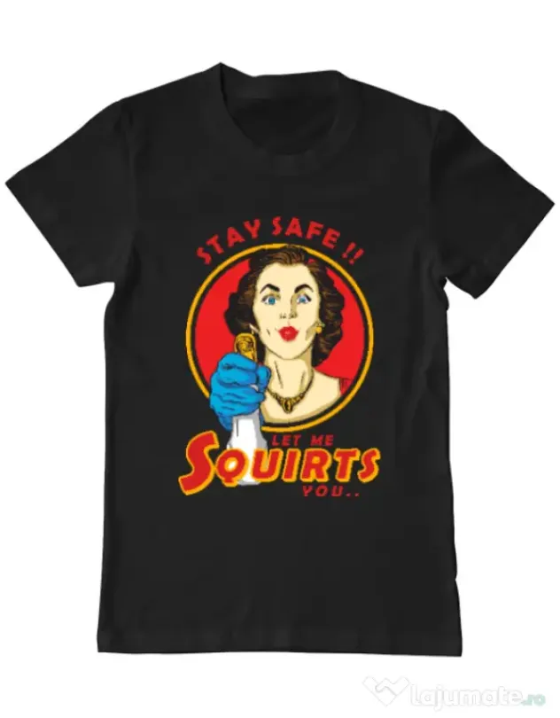 Tricou ADLER barbat Squirts Negru