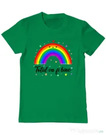 Tricou ADLER barbat Totul va fi bine Verde mediu