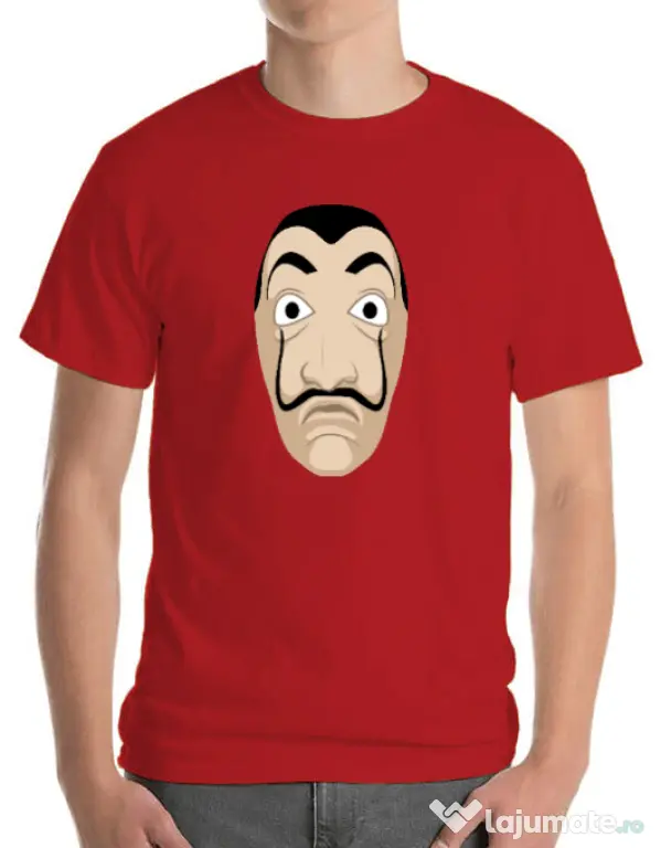 Tricou ADLER barbat Dali mask Rosu