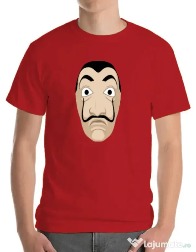 Tricou ADLER barbat Dali mask Rosu