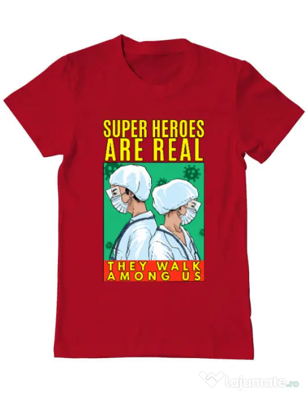 Tricou ADLER barbat Real super heroes Rosu