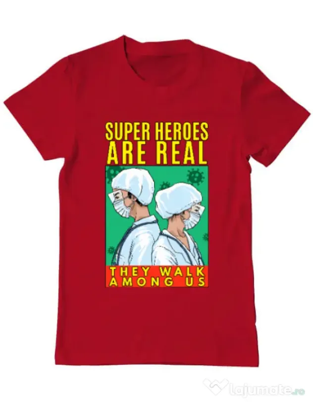 Tricou ADLER barbat Real super heroes Rosu