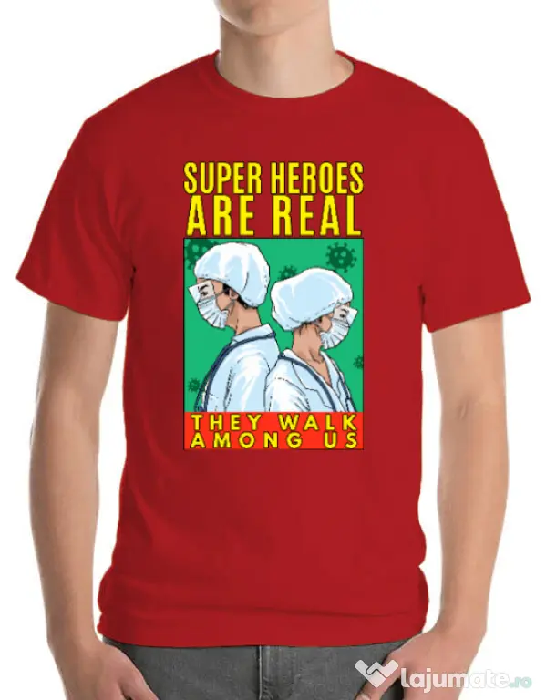 Tricou ADLER barbat Real super heroes Rosu