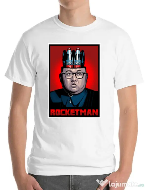 Tricou ADLER barbat Rocketman Alb