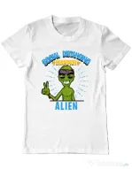 Tricou ADLER barbat Social distancing Alb