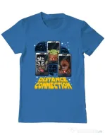 Tricou ADLER barbat Distance connection Albastru azuriu