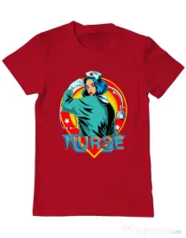 Tricou ADLER barbat Strong nurse Rosu