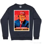 Bluza ADLER barbat Make America regret again Denim inchis