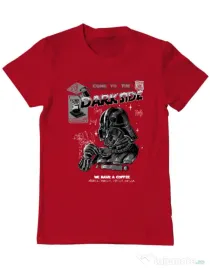 Tricou ADLER barbat Dark Side Coffee Rosu