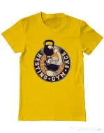 Tricou ADLER barbat Resting gym face Galben