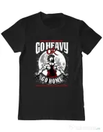 Tricou ADLER barbat Go heavy or go home Negru