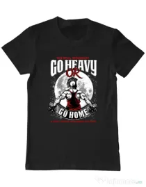 Tricou ADLER barbat Go heavy or go home Negru