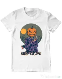 Tricou ADLER barbat Treat or die Alb