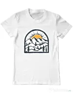 Tricou ADLER barbat Mountain beauty Alb
