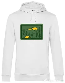 Hoodie barbat cu gluga Camping 2 Alb