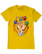Tricou ADLER barbat High five Galben