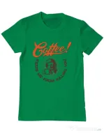 Tricou ADLER barbat Coffee keeps me from killing you Verde mediu