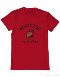 Tricou ADLER barbat Addicted to the pot Rosu