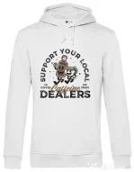 Hoodie barbat cu gluga Coffee dealers Alb