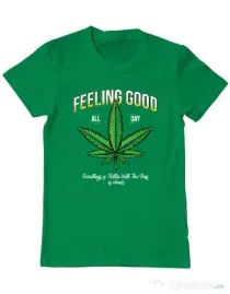 Tricou ADLER barbat Good ganja Verde mediu