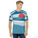 Tricou barbati all over Wave