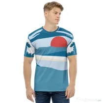 Tricou barbati all over Wave