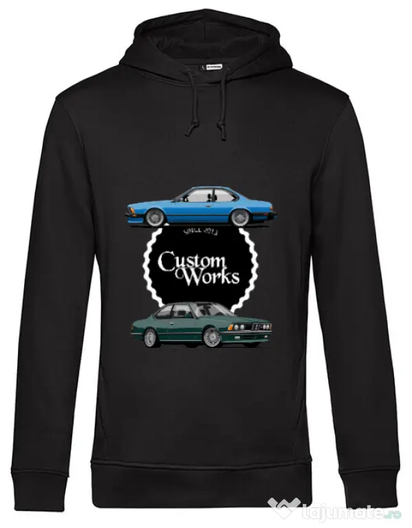 Hoodie barbat cu gluga BMW Shark Negru