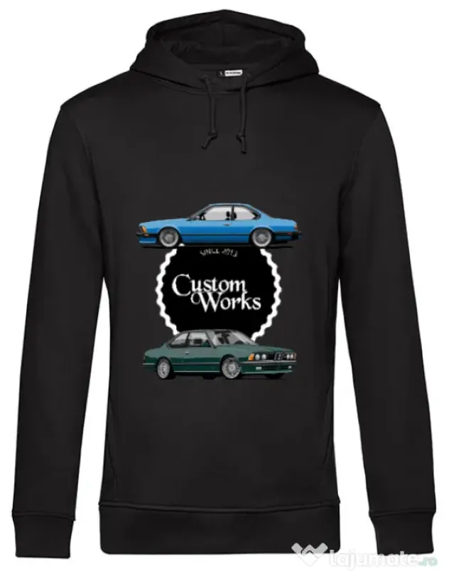 Hoodie barbat cu gluga BMW Shark Negru