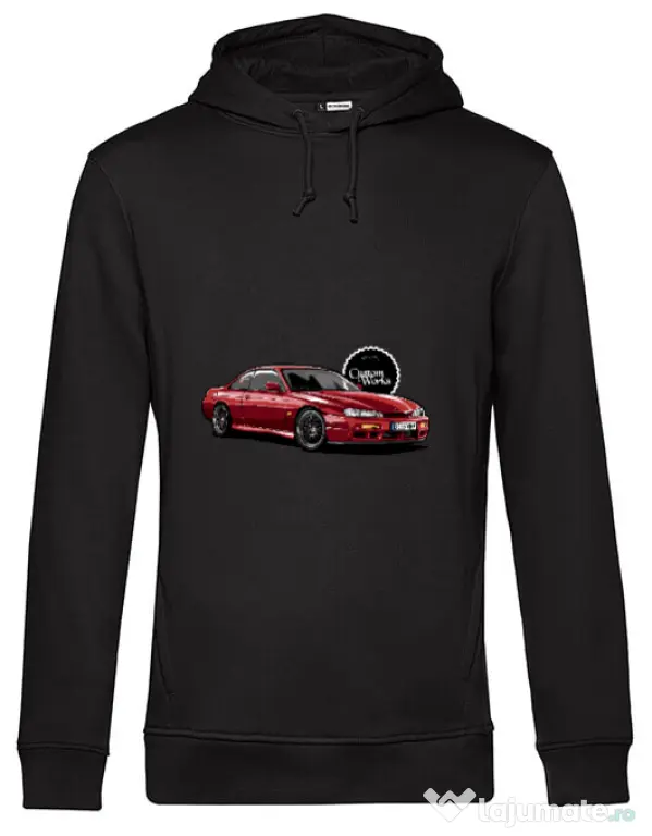Hoodie barbat cu gluga Silvia S15 Negru