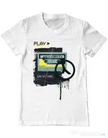 Tricou ADLER barbat Acid Mixtape 2.0 Alb