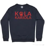 Bluza personalizata barbat Logo Kola Rosu Denim inchis
