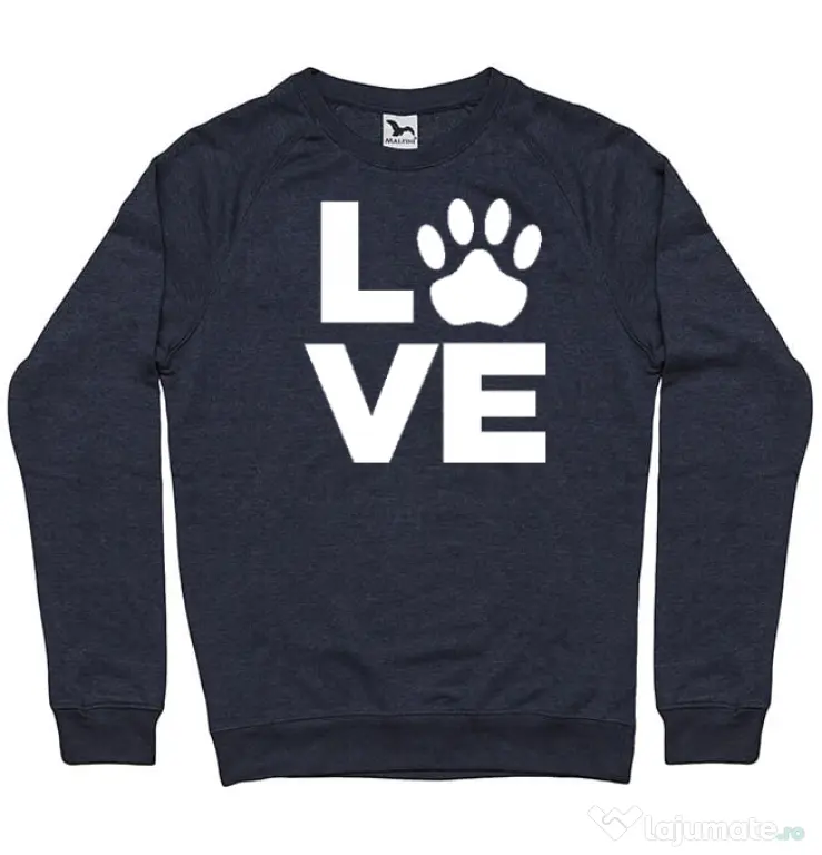 Bluza personalizata barbat Love Kola Kariola Alb Denim inchis