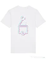 Tricou STANLEY STELLA barbat Glitch Squid Game Alb