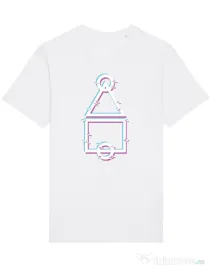 Tricou STANLEY STELLA barbat Glitch Squid Game Alb