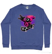 Bluza personalizata barbat Squid Boy Albastru melanj