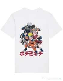 Tricou STANLEY STELLA barbat Naruto Ninja Team Alb