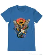 Tricou personalizat barbat Tattoo Fighting Albastru azuriu