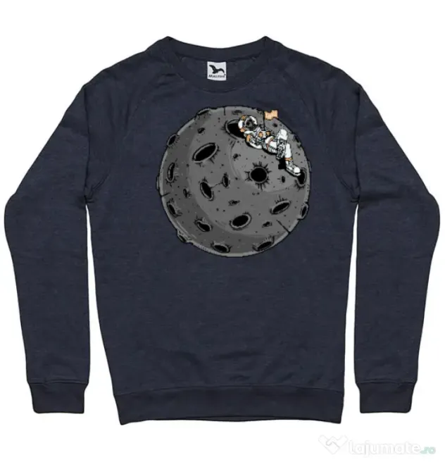 Bluza personalizata barbat Chill Astronaut Denim inchis