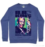 Bluza personalizata barbat BB KING Albastru melanj