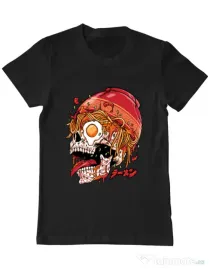 Tricou personalizat barbat spicy skull Negru