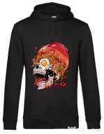 Hanorac barbat cu gluga spicy skull Negru