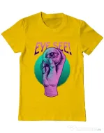 Tricou personalizat barbat EYE SEE Galben
