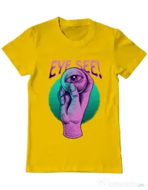 Tricou personalizat barbat EYE SEE Galben