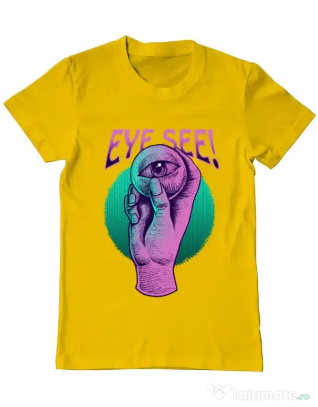 Tricou personalizat barbat EYE SEE Galben