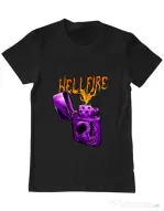 Tricou personalizat barbat HELLFIRE Negru