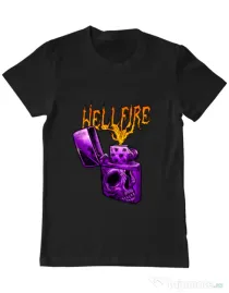 Tricou personalizat barbat HELLFIRE Negru