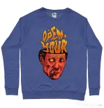 Bluza personalizata barbat OPEN YOUR MIND Albastru melanj
